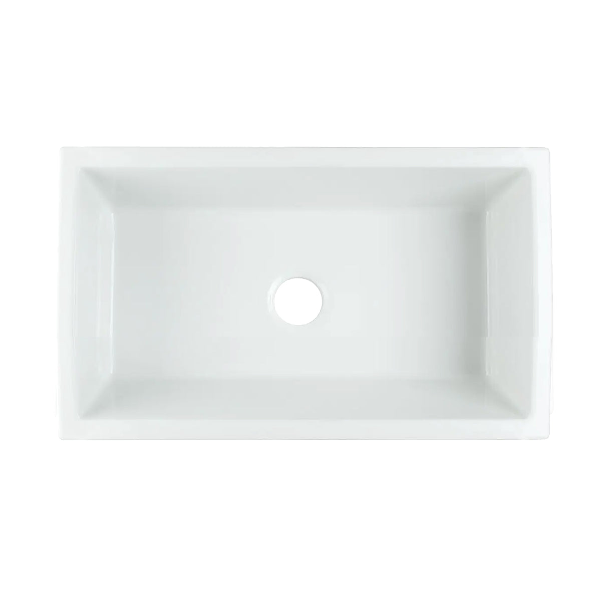 33" Reversible Italian Fireclay Farmhouse Sink- White