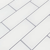 Ice 3x9 glossy glass white subway tile SMOT GL T IC39 product shot angle view #Size_3"x9"