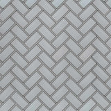 Ice bevel herringbone 11.08X13.86 glass mesh mounted mosaic tile SMOT-GLS-ICEBEHB8MM product shot multiple tiles angle view