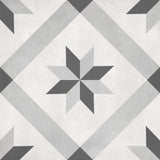 Anatolia Tile 8X8 Form Matte Ice Compass Deco Porcelain Tile 60-316  - premium natural stone mosaic tile from Anatolia Tile, available at PoshHaus showroom in Keene, NH