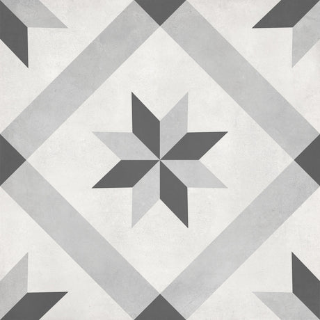 Anatolia Tile 8X8 Form Matte Ice Compass Deco Porcelain Tile 60-316  - premium natural stone mosaic tile from Anatolia Tile, available at PoshHaus showroom in Keene, NH