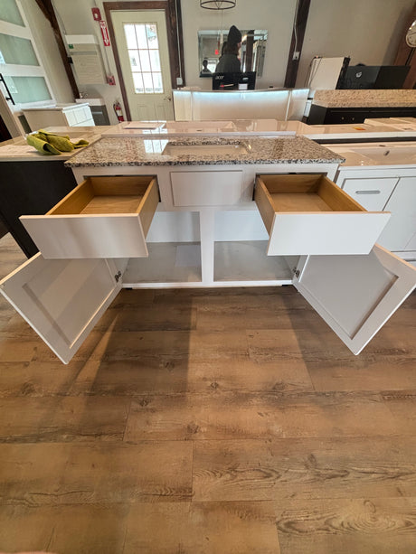 White 48'' Vanity with Marble top