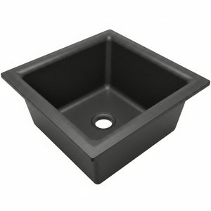 Elkay Quartz Classic ELG1616BK0 Black Single Bowl Dual Mount Bar Sink (Open Box)