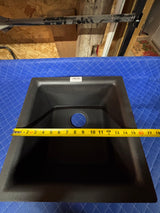 Elkay Quartz Classic ELG1616BK0 Black Single Bowl Dual Mount Bar Sink (Open Box)