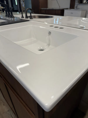 31" Classic Walnut Shaker Vanity with Integrated Ceramic Sink & Premium Plywood Construction