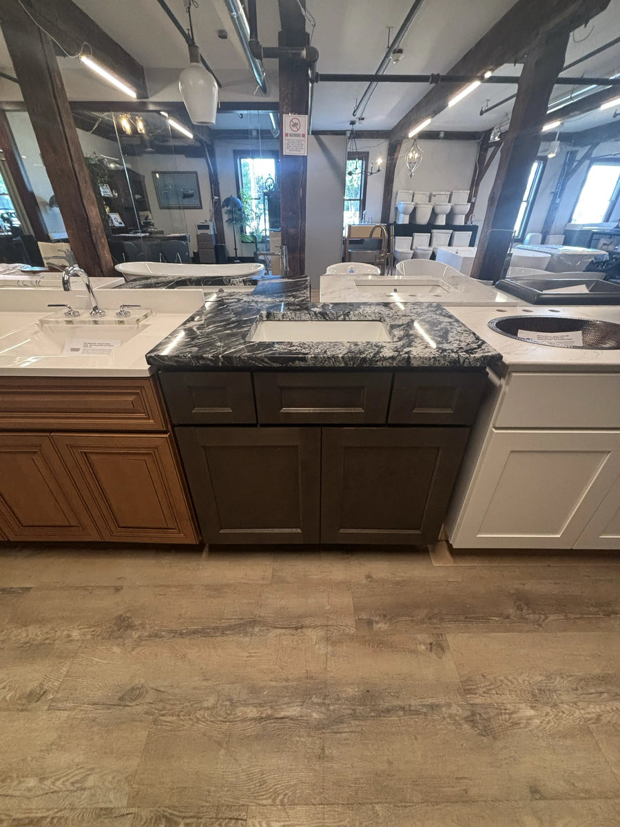 36" KCD Vanity with Quartz Vanity Top – Modern Bathroom Vanity Suite