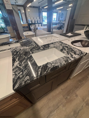 36" KCD Vanity with Quartz Vanity Top – Modern Bathroom Vanity Suite