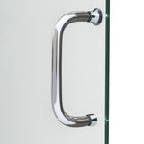 DreamLine Infinity-Z 36 in. D x 60 in. W x 74 3/4 in. H Frosted Sliding Shower Door in Chrome and Left Drain Biscuit Base