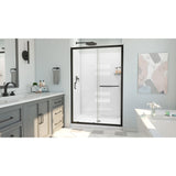 DreamLine Infinity-Z 36 in. D x 48 in. W x 78 3/4 in. H Sliding Shower Door, Base, and White Wall Kit in Satin Black and Clear Glass
