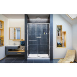 DreamLine Infinity-Z 44-48 in. W x 72 in. H Semi-Frameless Sliding Shower Door, Clear Glass in Chrome