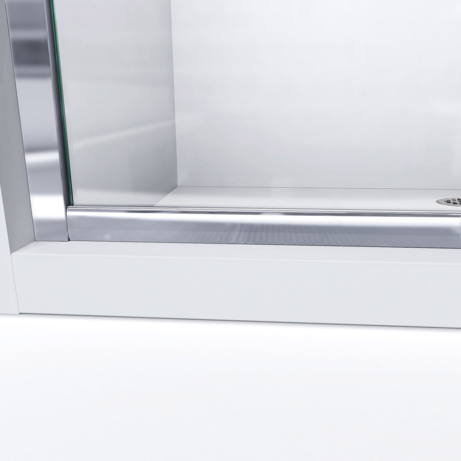 DreamLine Infinity-Z 56-60 in. W x 58 in. H Semi-Frameless Sliding Tub Door, Clear Glass in Satin Black