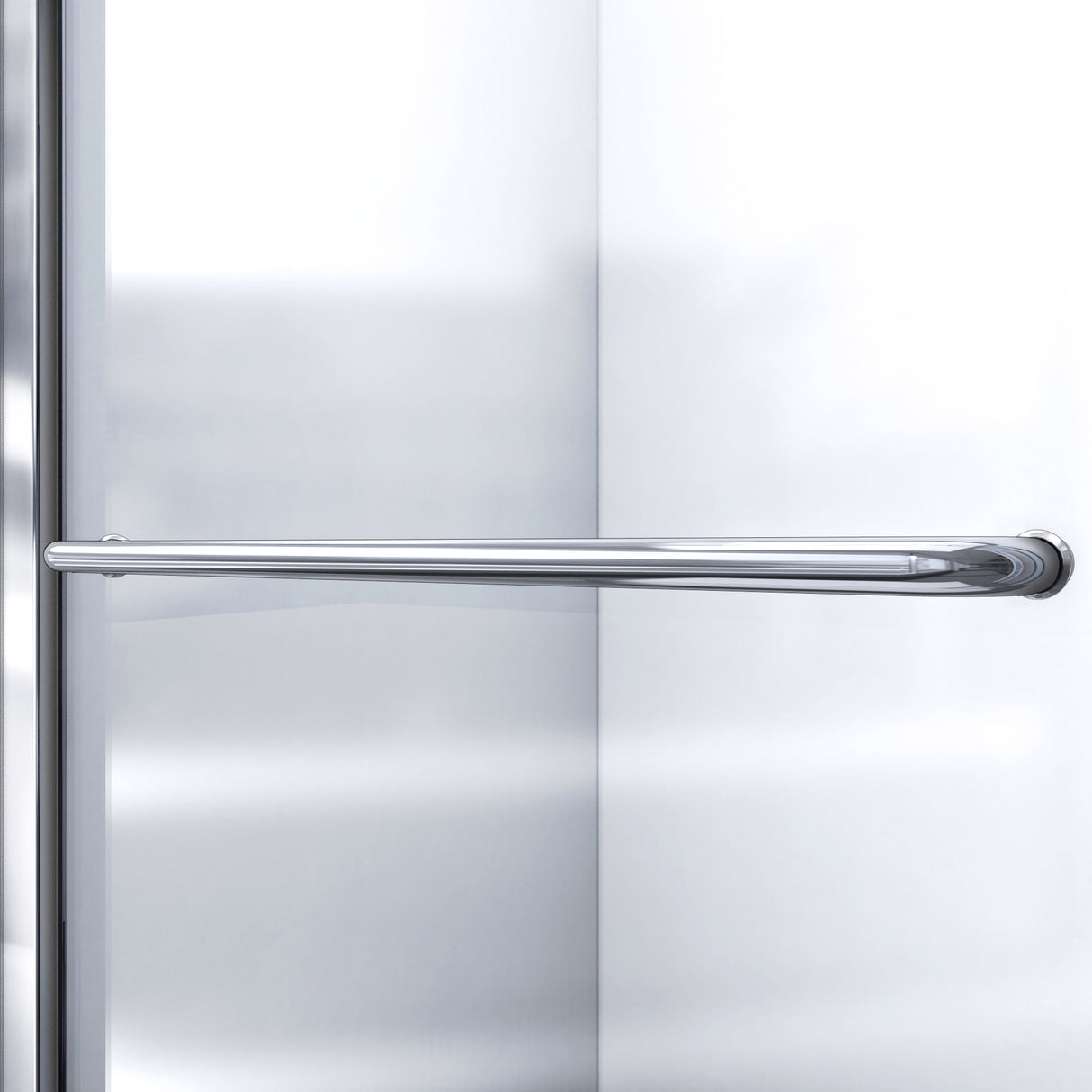 DreamLine Infinity-Z 34 in. D x 60 in. W x 74 3/4 in. H Frosted Sliding Shower Door in Brushed Nickel and Right Drain Biscuit Base