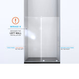 DreamLine Mirage-X 56-60 in. W x 58 in. H Frameless Sliding Tub Door in Chrome; Left Wall Installation