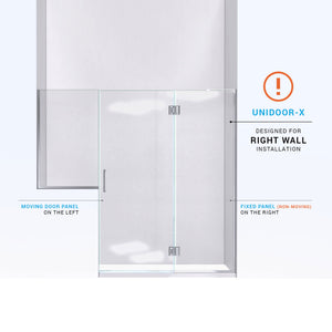 DreamLine Unidoor-X 71-71 1/2 in. W x 72 in. H Frameless Hinged Shower Door in Oil Rubbed Bronze