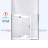 DreamLine Unidoor-X 68 1/2-69 in. W x 72 in. H Frameless Hinged Shower Door in Chrome