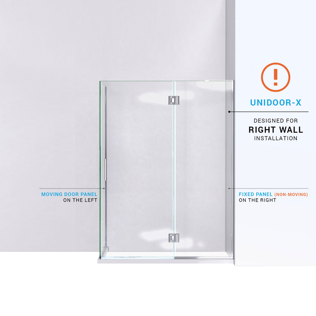 DreamLine Unidoor-X 48 3/8 in. W x 30 in. D x 72 in. H Frameless Hinged Shower Enclosure in Oil Rubbed Bronze