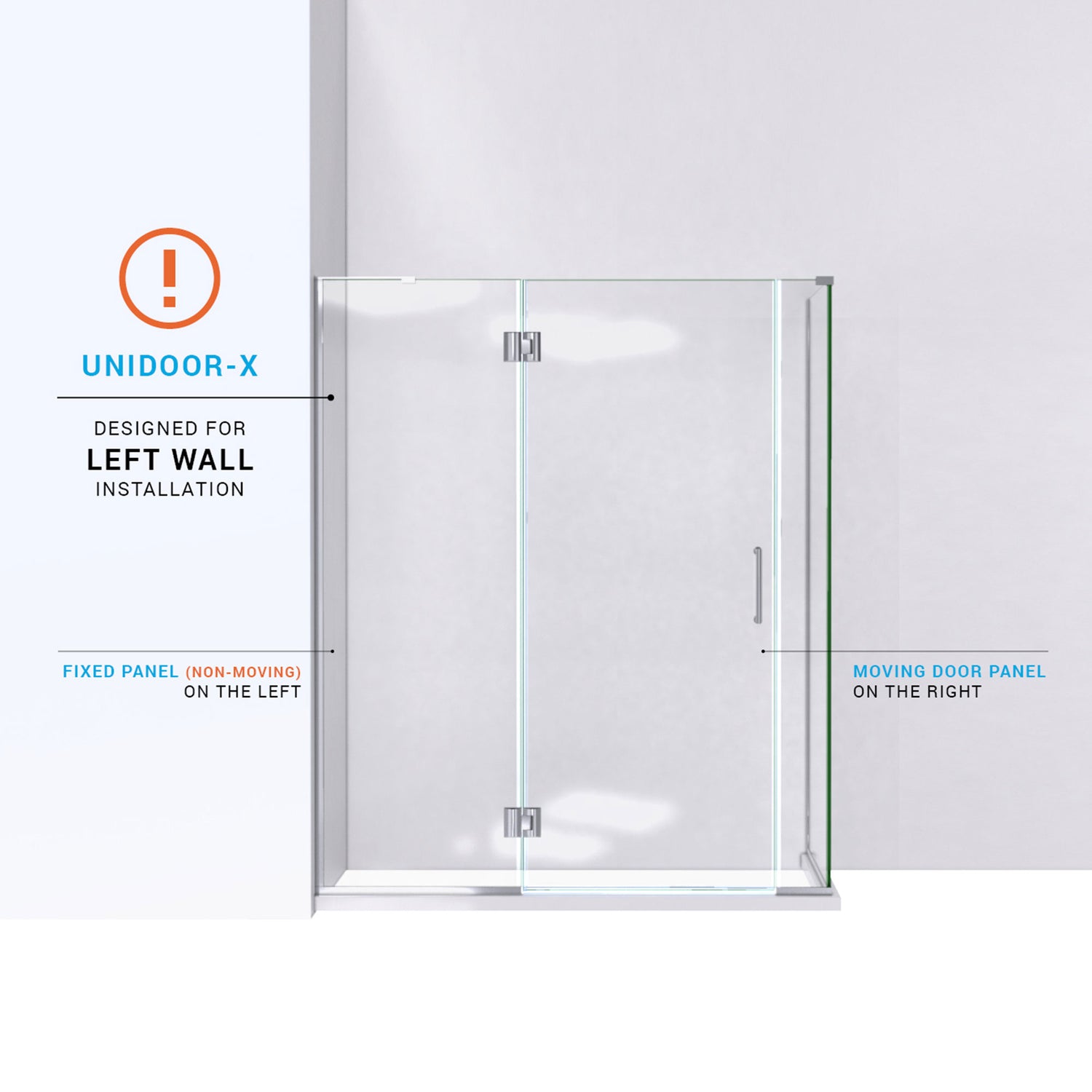 DreamLine Unidoor-X 60 in. W x 30 3/8 in. D x 72 in. H Frameless Hinged Shower Enclosure in Oil Rubbed Bronze