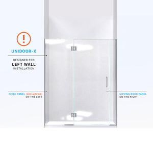 DreamLine Unidoor-X 58 1/2-59 in. W x 72 in. H Frameless Hinged Shower Door in Oil Rubbed Bronze