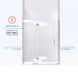 DreamLine Unidoor-X 53 1/2-54 in. W x 72 in. H Frameless Hinged Shower Door in Brushed Nickel