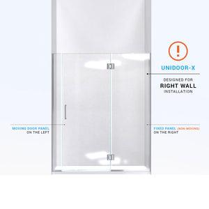 DreamLine Unidoor-X 55 1/2-56 in. W x 72 in. H Frameless Hinged Shower Door in Oil Rubbed Bronze