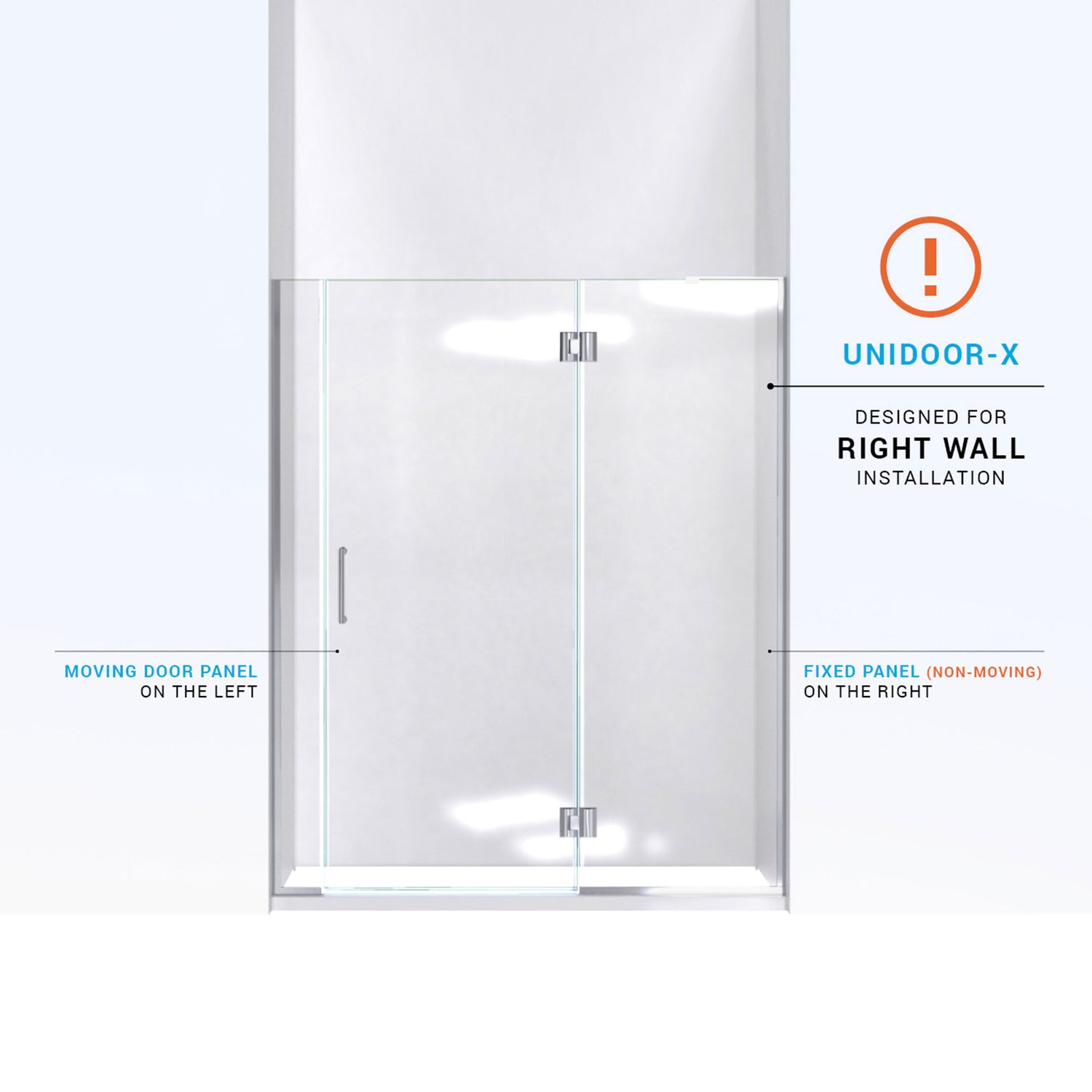 DreamLine Unidoor-X 55-55 1/2 in. W x 72 in. H Frameless Hinged Shower Door in Oil Rubbed Bronze