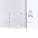 DreamLine Unidoor-X 70 in. W x 34 3/8 in. D x 72 in. H Frameless Hinged Shower Enclosure in Satin Black