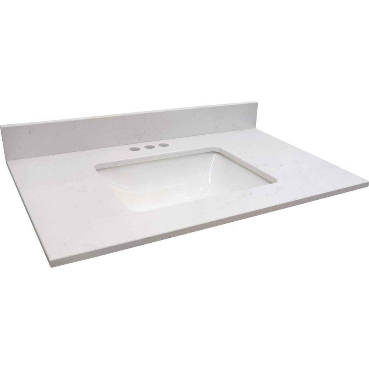 36" Solid Surface Bertch Top White Sqaure Sink