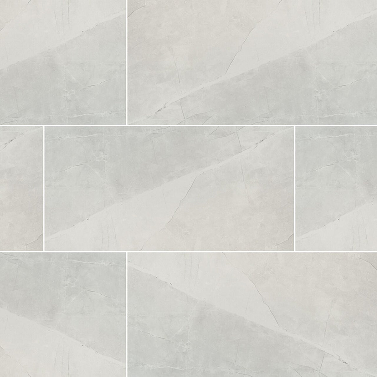 Sande ivory 24 in x 48 in matte porcelain floor and wall tile NSANIVO2448 product shot top wall view #Size_24"x48"