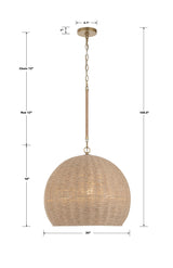 Jace 3 Light Soft Gold Chandelier JAC-10503-SG