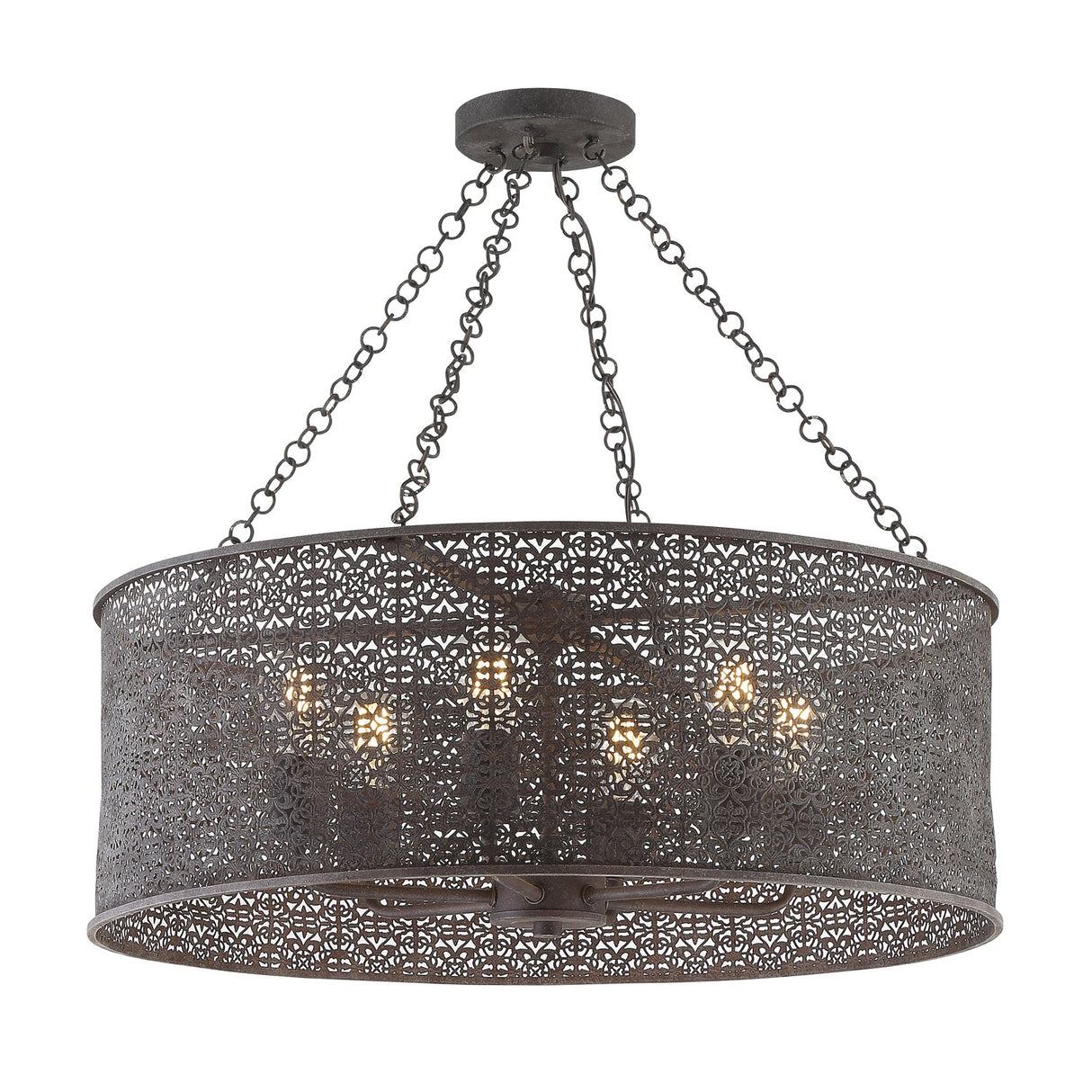 Jasmine 6 Light Forged Bronze Chandelier JAS-A5016-FB