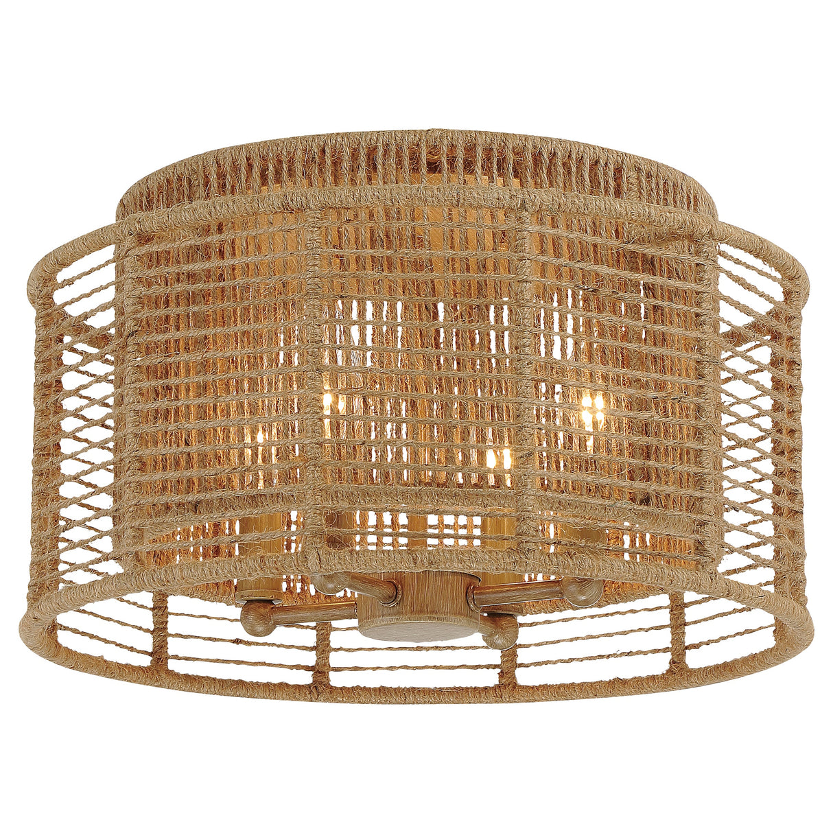 Jayna 4 Light Burnished Silver Flush Mount JAY-A5000-BS