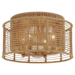 Jayna 4 Light Burnished Silver Flush Mount JAY-A5000-BS