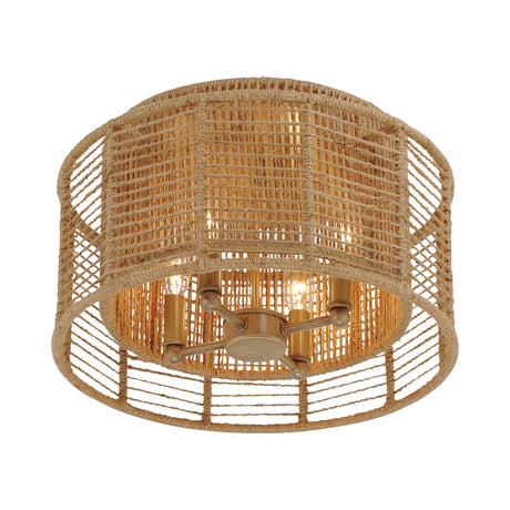 Jayna 4 Light Burnished Silver Flush Mount JAY-A5000-BS