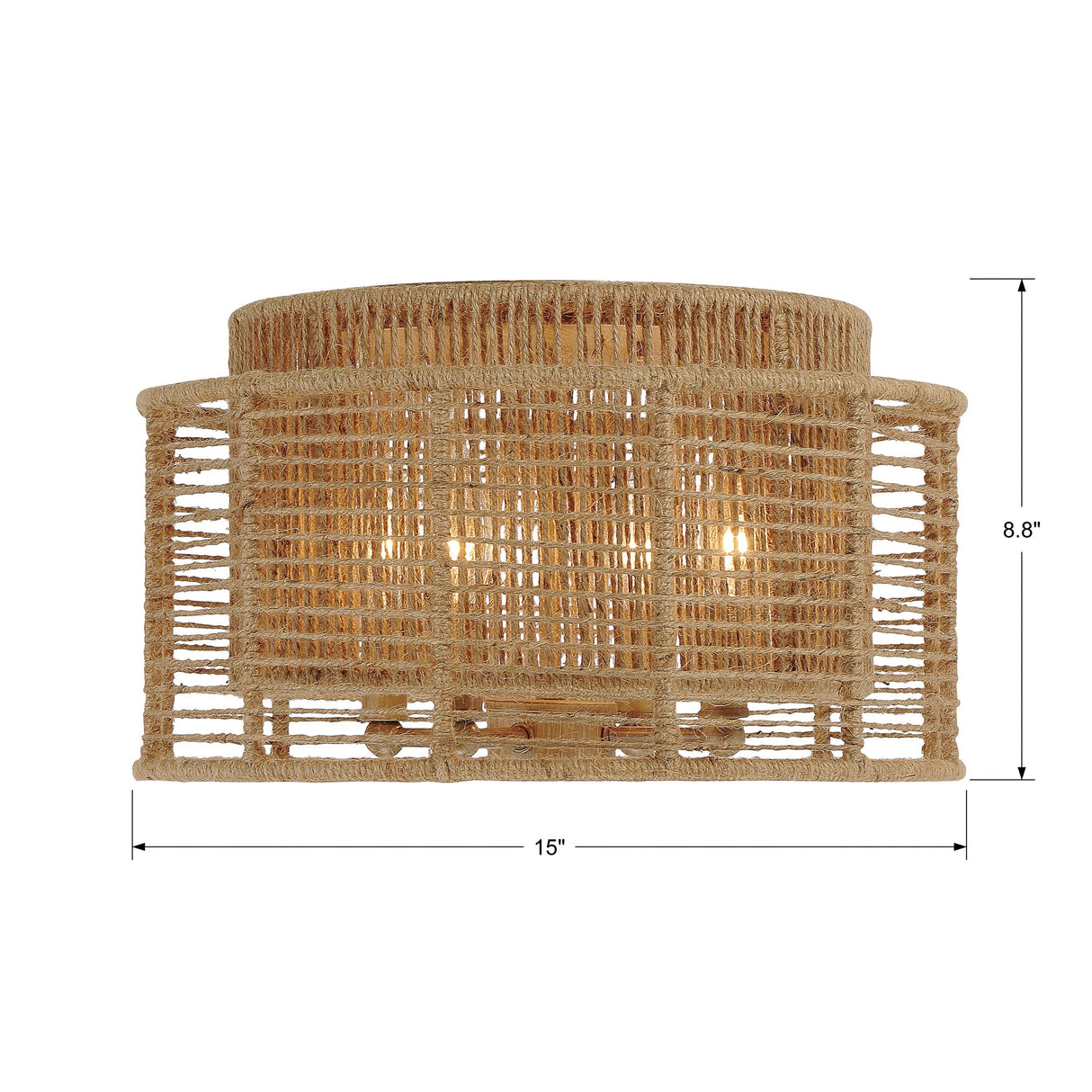 Jayna 4 Light Burnished Silver Flush Mount JAY-A5000-BS