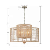 Jayna 4 Light Burnished Silver Chandelier JAY-A5004-BS