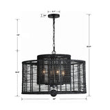 Jayna 4 Light Burnished Silver Chandelier JAY-A5004-BS