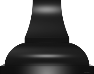 Vent-A-Hood JCH242/A1 BL 42" 600 CFM Designer Wall Mount Range Hood with Complex Curve, Magic Lung Blower, Black Satin