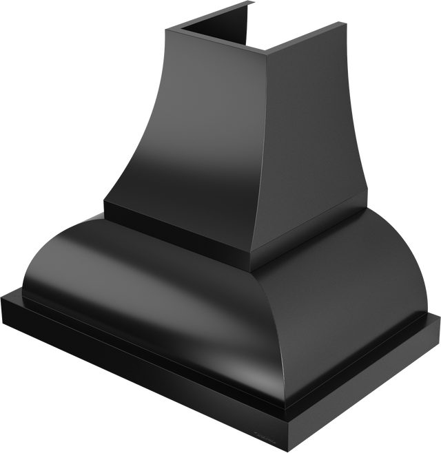 Vent-A-Hood JCH466/A1 BL 66" 1200 CFM Designer Wall Mount Range Hood with Complex Curve, Magic Lung Blower, Black Satin