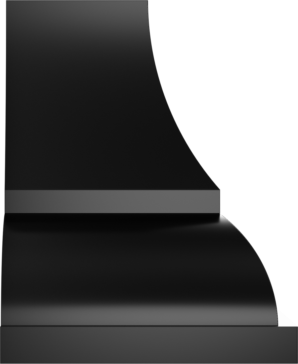 Vent-A-Hood JCH360/A1 BC 60" 900 CFM Designer Wall Mount Range Hood with Complex Curve, Magic Lung Blower, Black Carbide