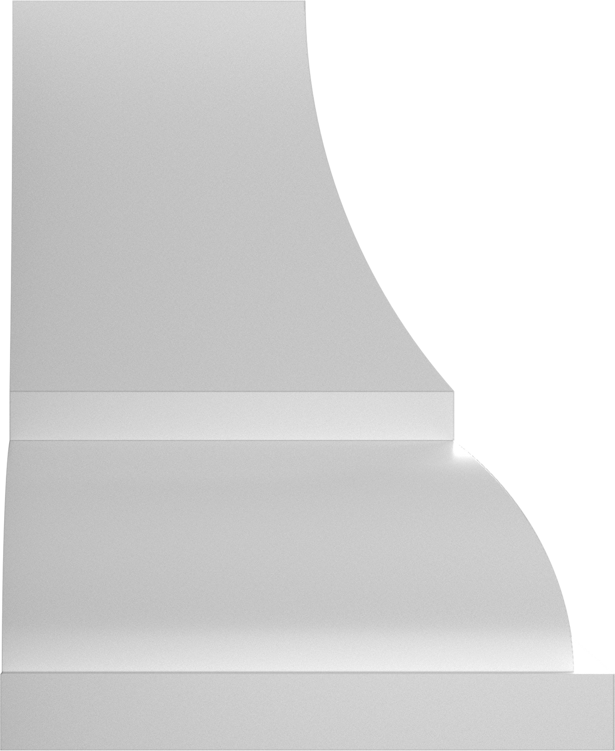 Vent-A-Hood JCH242/A1 WH 42" 600 CFM Designer Wall Mount Range Hood with Complex Curve, Magic Lung Blower, White