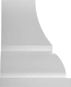 Vent-A-Hood JCH466/A1 WH 66" 1200 CFM Designer Wall Mount Range Hood with Complex Curve, Magic Lung Blower, White