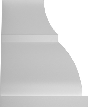Vent-A-Hood JCH248/B1 BT 48" 600 CFM Designer Wall Mount Range Hood with Complex Curve – Extended Base, Magic Lung Blower, Biscuit