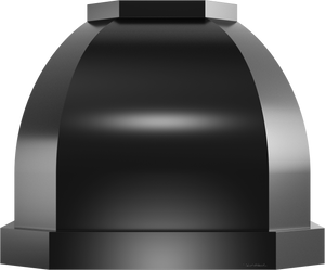 Vent-A-Hood JCH148/C1 GS 48" 300 CFM Designer Convex Wall Mount Range Hood with Clipped Corners, Magic Lung Blower, Gunsmoke