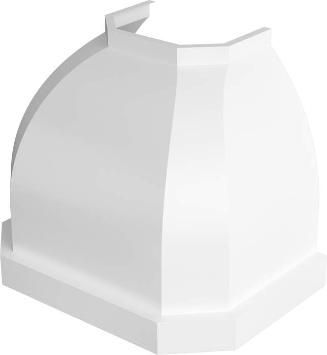 Vent-A-Hood JCH148/C1 BT 48" 300 CFM Designer Convex Wall Mount Range Hood with Clipped Corners, Magic Lung Blower, Biscuit
