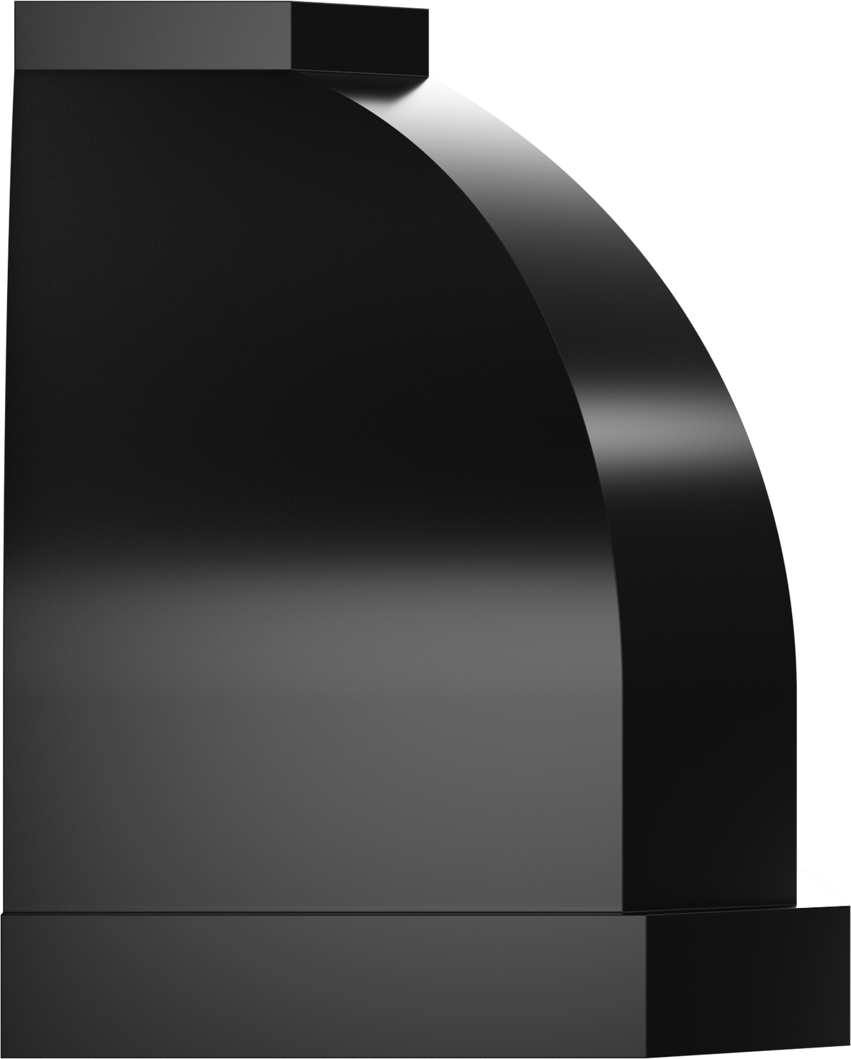 Vent-A-Hood JCH248/C1 BC 48" 600 CFM Designer Convex Wall Mount Range Hood with Clipped Corners, Magic Lung Blower, Black Carbide