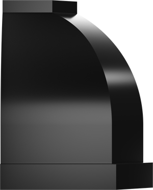 Vent-A-Hood JCH248/C1 BC 48" 600 CFM Designer Convex Wall Mount Range Hood with Clipped Corners, Magic Lung Blower, Black Carbide