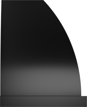Vent-A-Hood JCH136/C2 BL 36" 300 CFM Designer Convex Wall Mount Range Hood with Magic Lung Blower, Black Satin