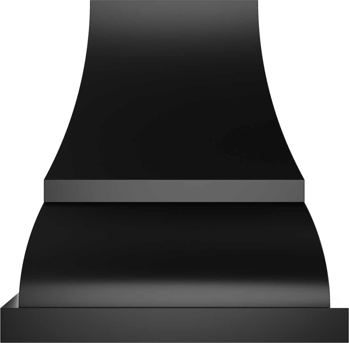 Vent-A-Hood JCIH248/A1 BL 48" 550 CFM Designer Island Range Hood with Complex Curve, Magic Lung Blower, Black Satin