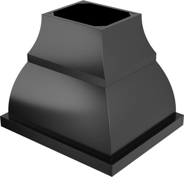 Vent-A-Hood JCIH254/B1 BL 54" 550 CFM Designer Island Range Hood with Complex Curve – Extended Base, Magic Lung Blower, Black Satin