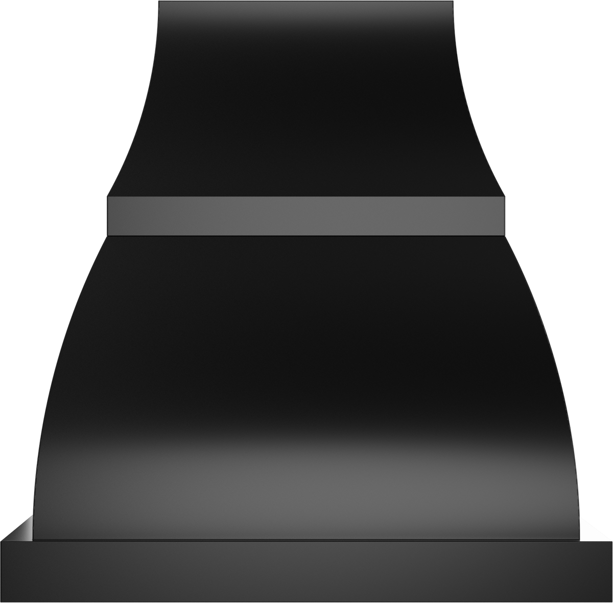 Vent-A-Hood JCIH254/B1 BL 54" 550 CFM Designer Island Range Hood with Complex Curve – Extended Base, Magic Lung Blower, Black Satin